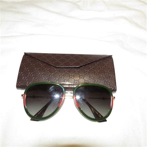 gucci green and red aviators|Gucci sunglasses with bumble bee.